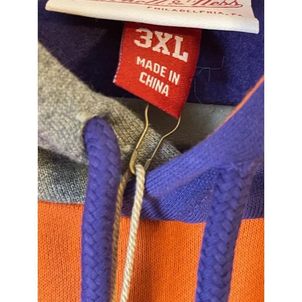 Men's 3XL NWT Phoenix Suns Mitchell & Ness Colorblock Fleece Pullover‎ Hoodie